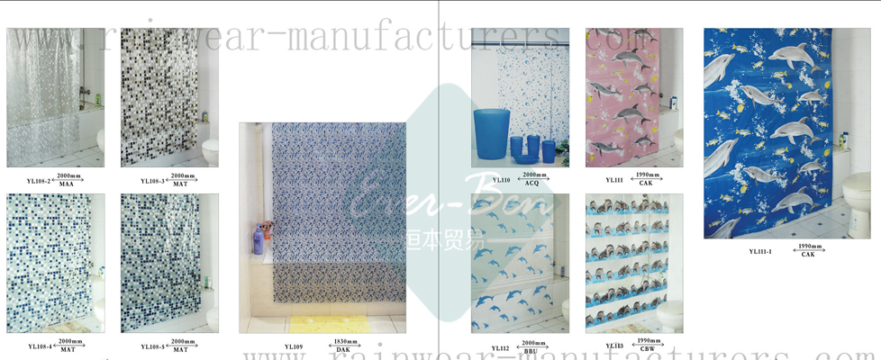 74-75 China PVC Shower Curtain Manufacturer